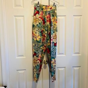 Misses floral pants, LizWear,  sz 8